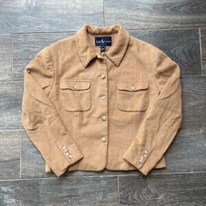 VTG Ralph Lauren tan beige Camelhair classic chore jacket 12